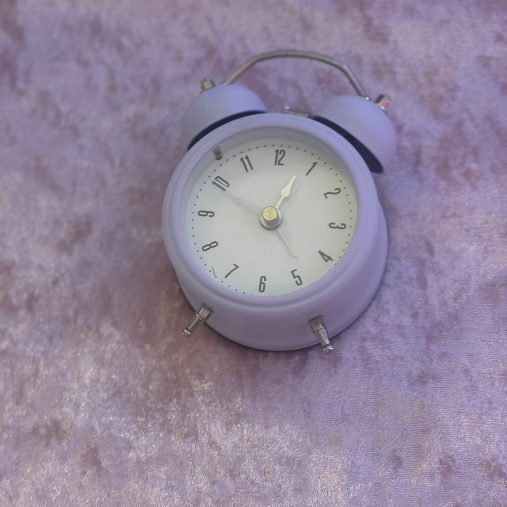 Cute small purple vintage clock